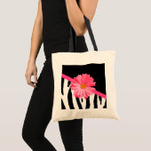 Zebra Pattern Girly Pink Daisy Tote Bag (Voorkant (product))