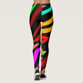 Zebra Pattern Girly Trendy Fashionable Leggings (Achterkant)