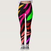 Zebra Pattern Girly Trendy Fashionable Leggings (Voorkant)