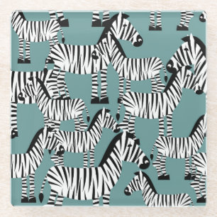 Zebra Pattern Glazen Onderzetter