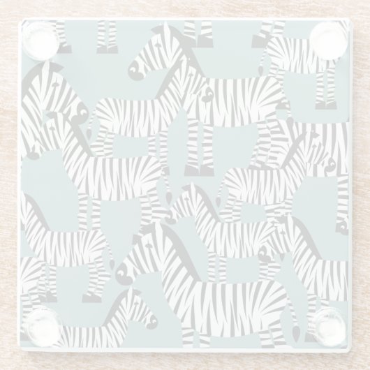 Zebra Pattern Glazen Onderzetter (Achterkant)