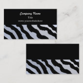 Zebra Pattern in Blue and Black Visitekaartje (Voorkant / Achterkant)