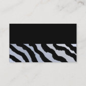 Zebra Pattern in Blue and Black Visitekaartje (Achterkant)