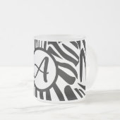 Zebra Pattern Matglas Koffiemok (Voorkant rechts)