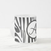 Zebra Pattern Matglas Koffiemok (Voorkant links)