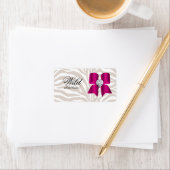 Zebra Pattern met Cute Mode Jewelry Bow Etiket (Insitu)
