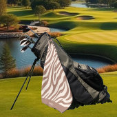 Zebra Pattern-Mocha Mousse Golfhanddoek