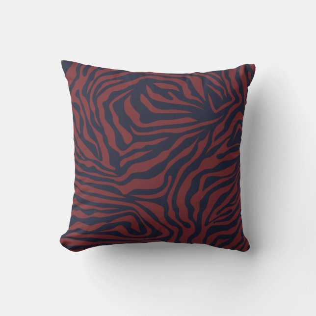 Zebra Pattern Modern Kerstpreppy Animal Print Kussen (Voorkant)