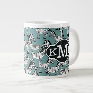 Zebra Pattern   Monogram Grote Koffiekop