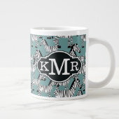 Zebra Pattern | Monogram Grote Koffiekop (Rechts)