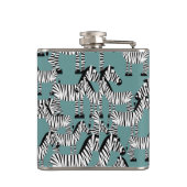 Zebra Pattern | Monogram Heupfles (Achterkant)