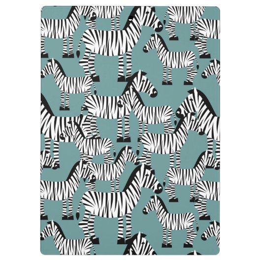 Zebra Pattern | Monogram Klembord (Achterkant)