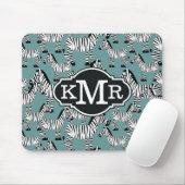 Zebra Pattern | Monogram Muismat (Met muis)