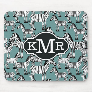 Zebra Pattern   Monogram Muismat