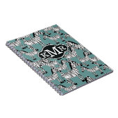 Zebra Pattern | Monogram Notitieboek (Rechterzijde)