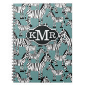 Zebra Pattern | Monogram Notitieboek (Voorkant)