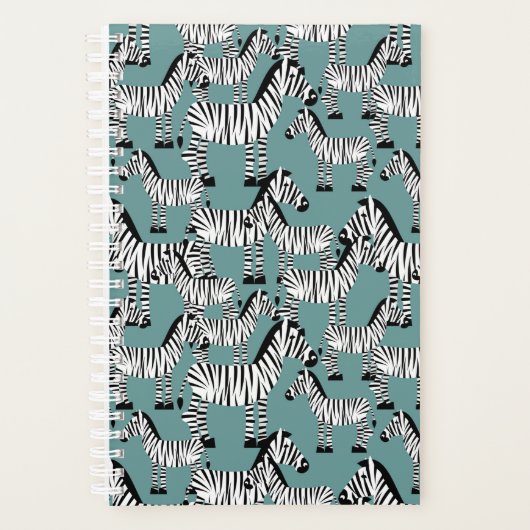 Zebra Pattern | Monogram Planner (Voorkant)