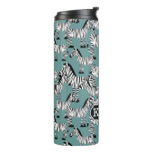 Zebra Pattern | Monogram Thermosbeker (Gedraaid links)