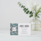 Zebra Pattern | Monogram Visitekaartje (Staand voorkant)