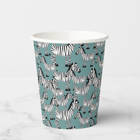 Zebra Pattern Papieren Bekers (Links)