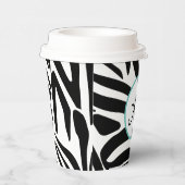 Zebra Pattern Papieren Bekers (Rechts)