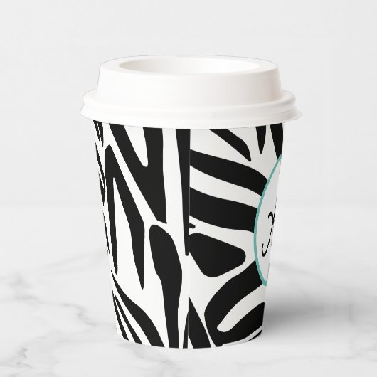 Zebra Pattern Papieren Bekers (Rechts)