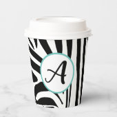 Zebra Pattern Papieren Bekers (Voorkant)