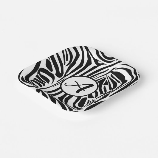Zebra Pattern Papieren Bordje (Gebogen)