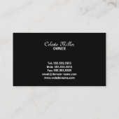 Zebra Pattern Pink Flourish Banner Visitekaartje (Achterkant)