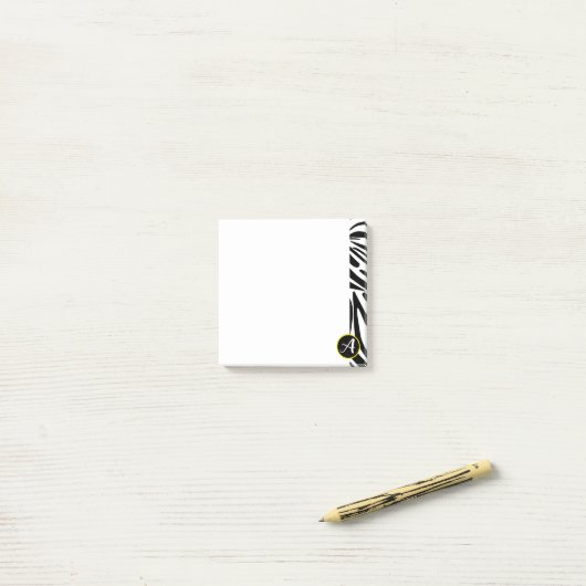 Zebra Pattern Post-it® Notes (Op bureau)