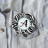 Zebra Pattern Ronde Button 4,0 Cm (In situ)