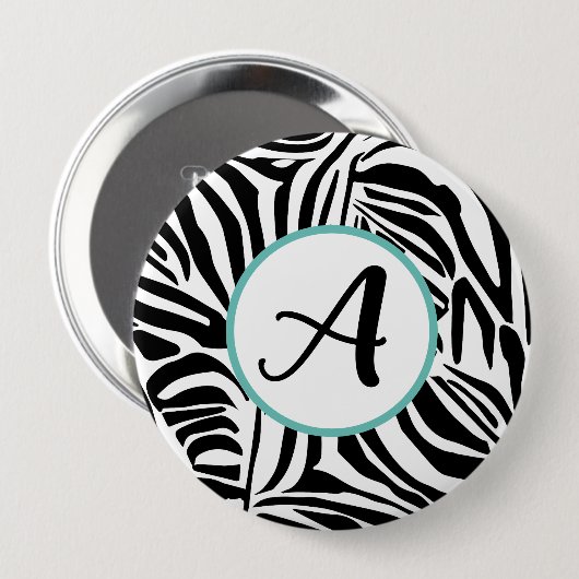 Zebra Pattern Ronde Button 4,0 Cm (Voorkant /achterkant)
