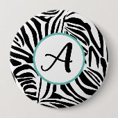 Zebra Pattern Ronde Button 4,0 Cm (Voorkant)