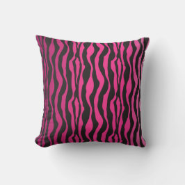 Zebra Pattern roze zwart Kussen