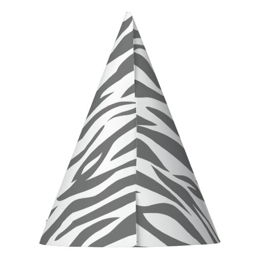 Zebra Pattern Safari Oerwoud Animal Birthday Feesthoedjes (Achterkant)