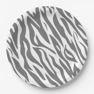 Zebra Pattern Safari Oerwoud Animal Birthday Papieren Bordje