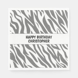 Zebra Pattern Safari Oerwoud Animal Birthday Servet