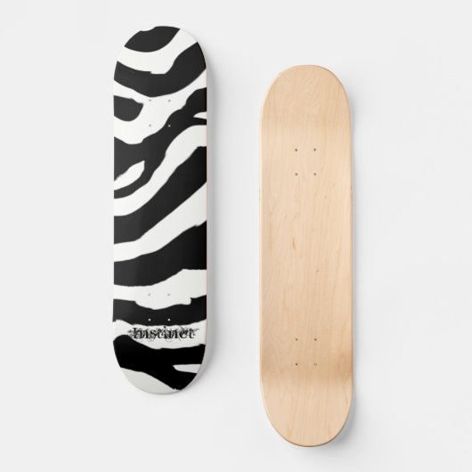 Zebra Pattern Skateboard (Voorkant)