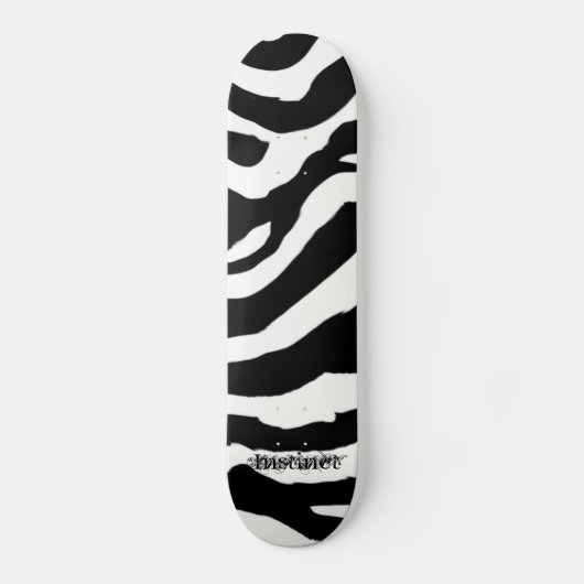 Zebra Pattern Skateboard (Voorkant)
