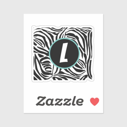 Zebra Pattern Sticker (Vel)