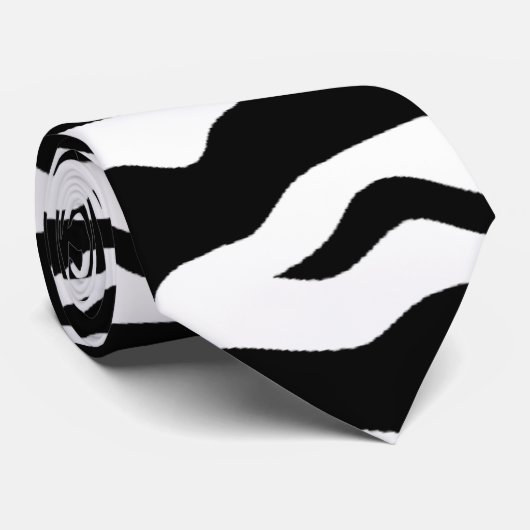 Zebra Pattern Stropdas (Opgerold)