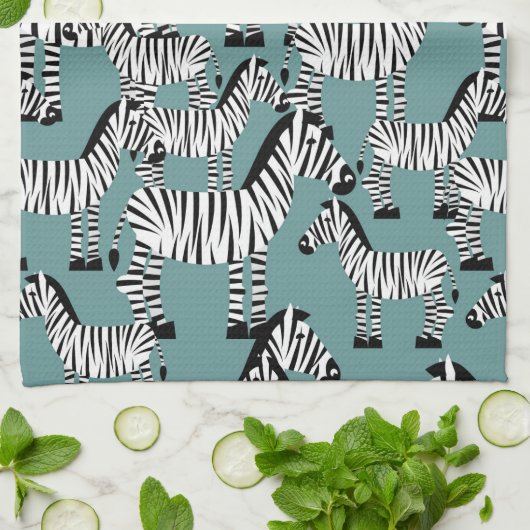 Zebra Pattern Theedoek (Gevouwen)