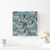 Zebra Pattern Vierkante Klok (Huis)