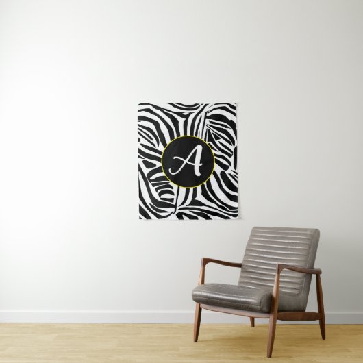 Zebra Pattern Wandkleed (In situ)