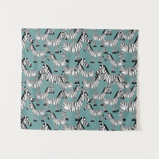 Zebra Pattern Wandkleed (Voorkant (horizontaal))