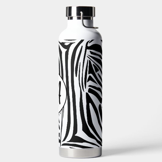 Zebra Pattern Waterfles (Links)