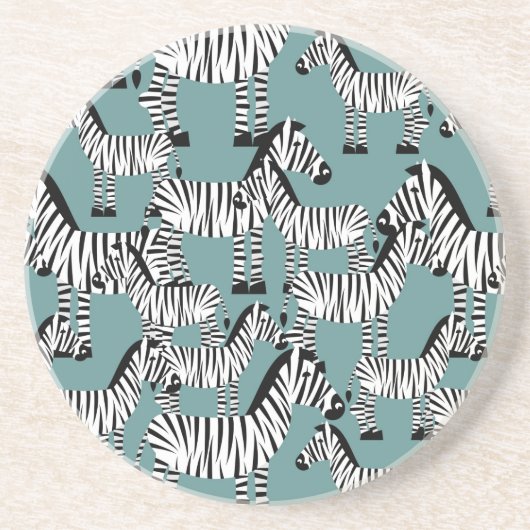 Zebra Pattern Zandsteen Onderzetter (Voorkant)