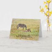 Zebra Peace Bible Verse Note Kaart (Gele Bloem)