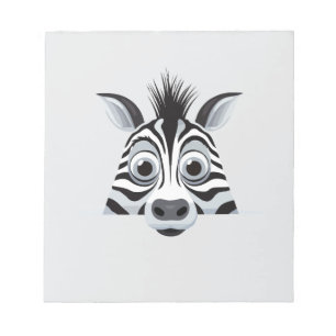 Zebra Peeking Schattigee Schattige Funny Animal Ca Notitieblok