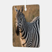 Zebra Persoonlijke naam Kerstmis Metalen Ornament (Voorkant links)